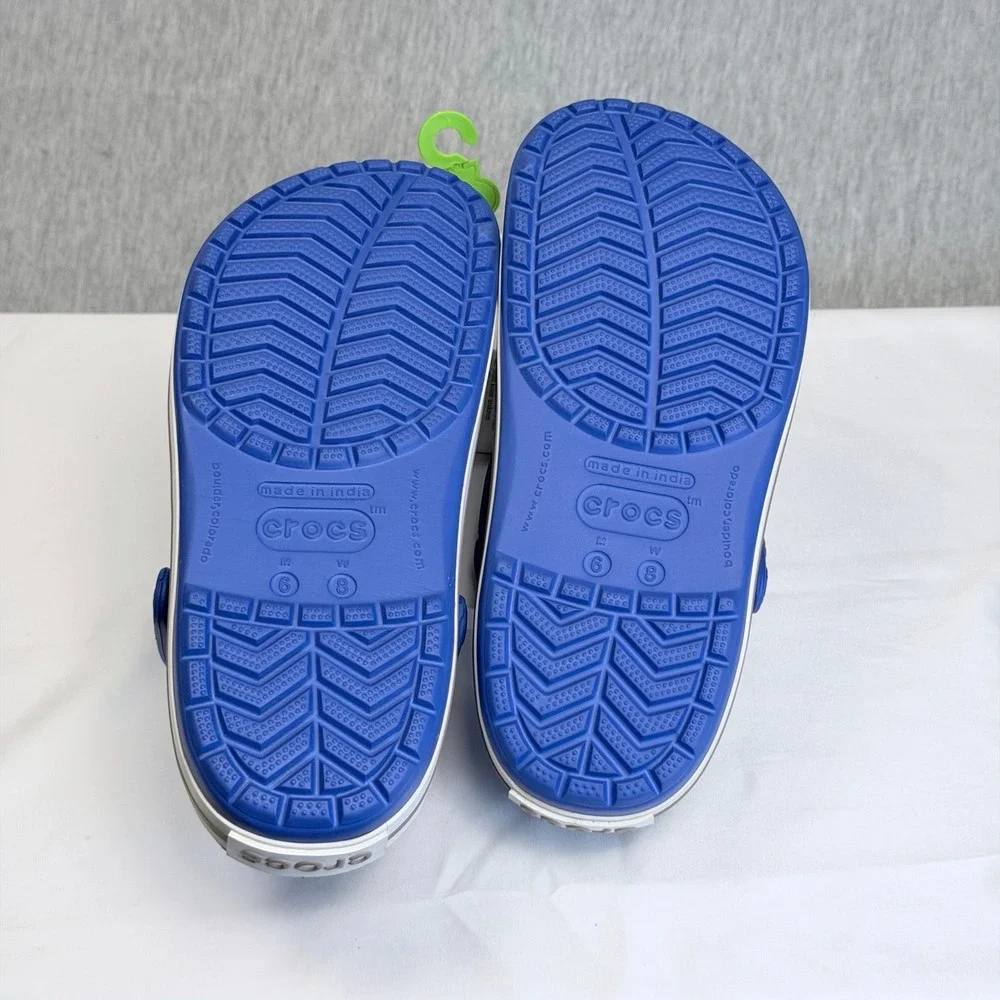 Crocs Crocband Clog Blue White Sporty Comfort Water Shoes Mens 6 Womens 8 NEW